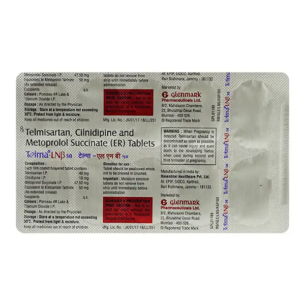 Telma Lnb 50 mg Tablet 10s
