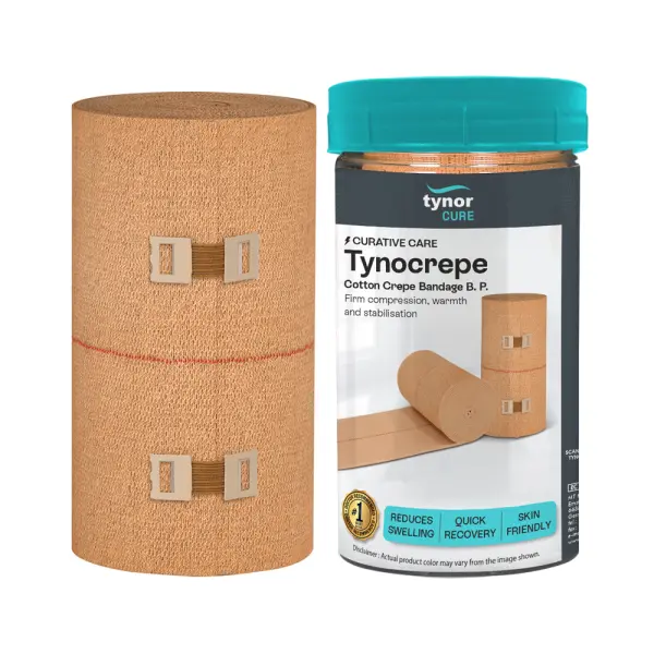Tynor Cure Tynocrepe Cotton Crepe Bandage 6cm X 4m 1s