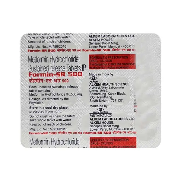 Formin SR 500mg Tablet 15s