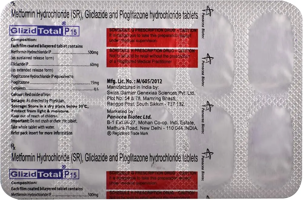 Glizid Total P15 Tablet 10s