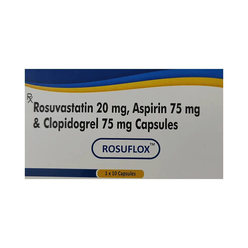 Rosuflox 20mg/75mg/75mg Capsule 10s