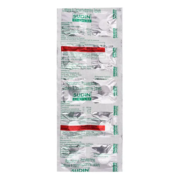Sudin Cold Tablet 10s