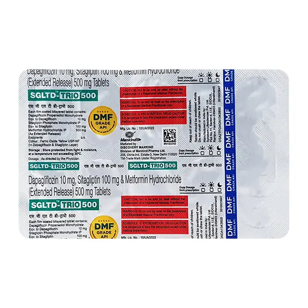 Sgltd Trio 10mg/500mg/100mg Tablet 10s