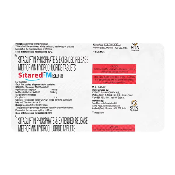 Sitared M XR 100/500mg Tablet 10s
