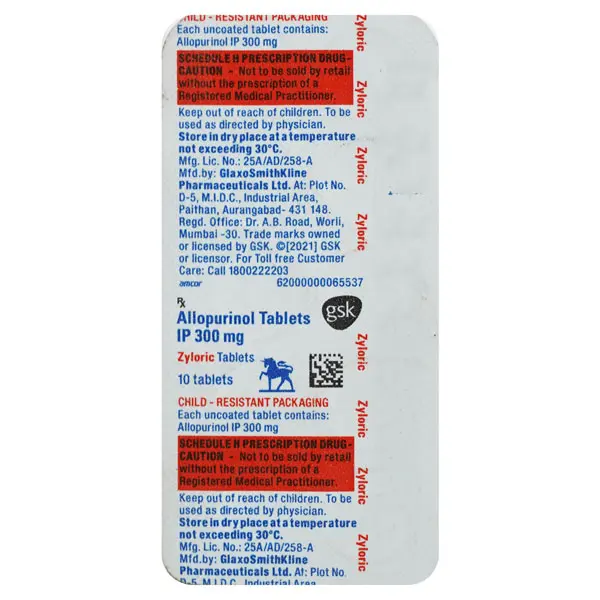 Zyloric 300mg Tablet 10s