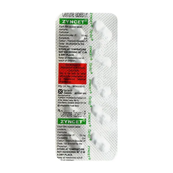 Zyncet 10mg Tablet 10s