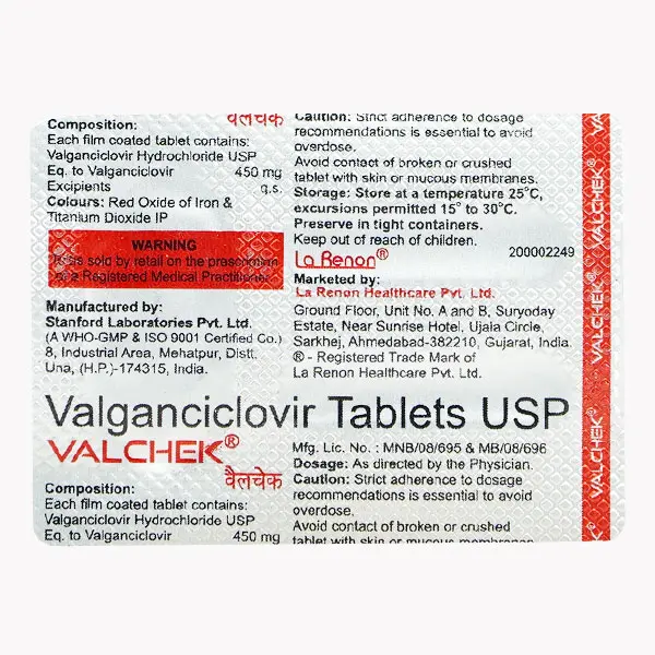 Valchek 450mg Tablet 2s
