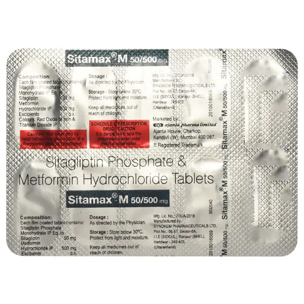Sitamax M 50/500mg Tablet 10s