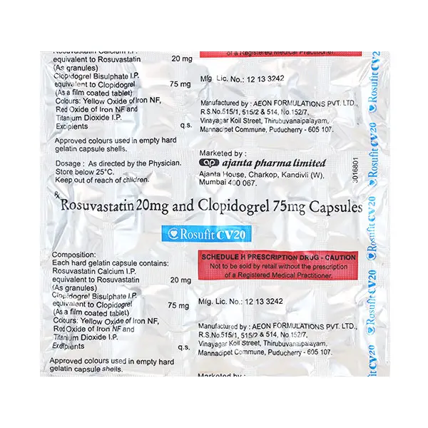 Rosufit CV 20/75mg Capsule 15s