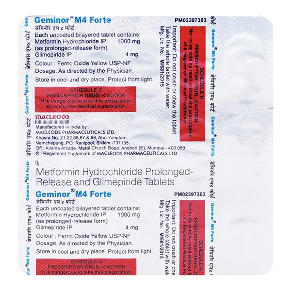Geminor M Forte 4mg Tablet 15s