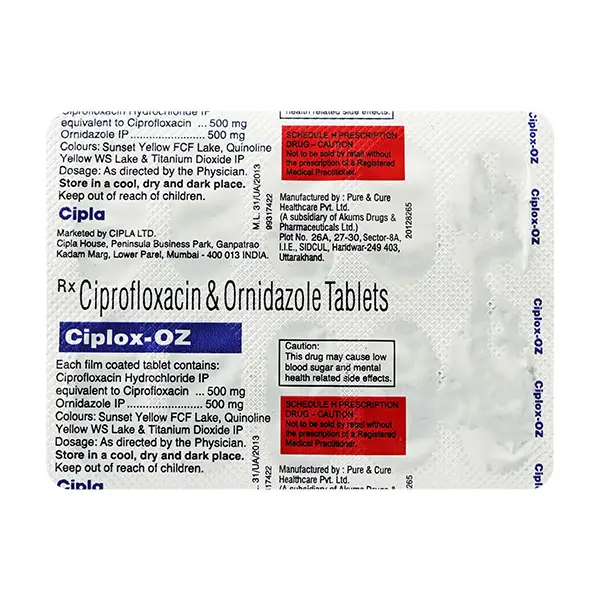 Ciplox OZ Tablet 10s