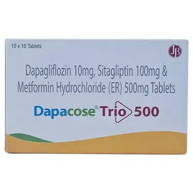 Dapacose Trio 10mg/500mg/100mg Tablet 10s