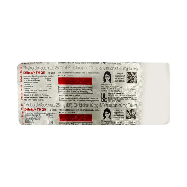 Dilnip TM 25 mg Tablet 10s