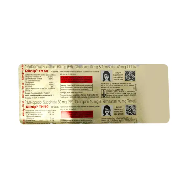 Dilnip TM 50 mg Tablet 10s