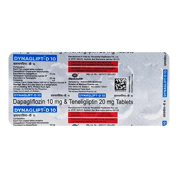 Dynaglipt D 10mg Tablet 10s