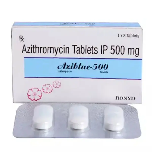 Aziblue 500 mg Tablet 3s
