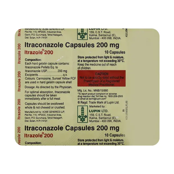 Intrazole 200 mg Tablet 10s