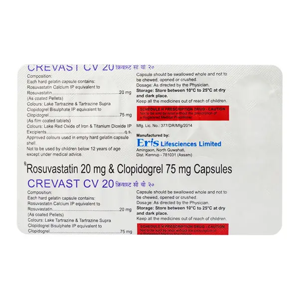 Crevast CV 20mg Capsule 15s