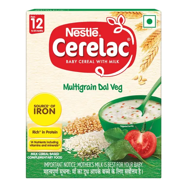 Cerelac Stage 4 Cereal Bib Multigrain Dal Veg 300g
