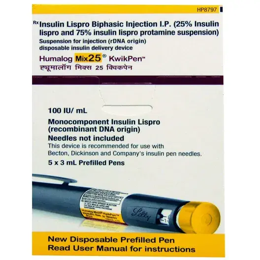 Humalog Kwik Pen Mix 25 1s