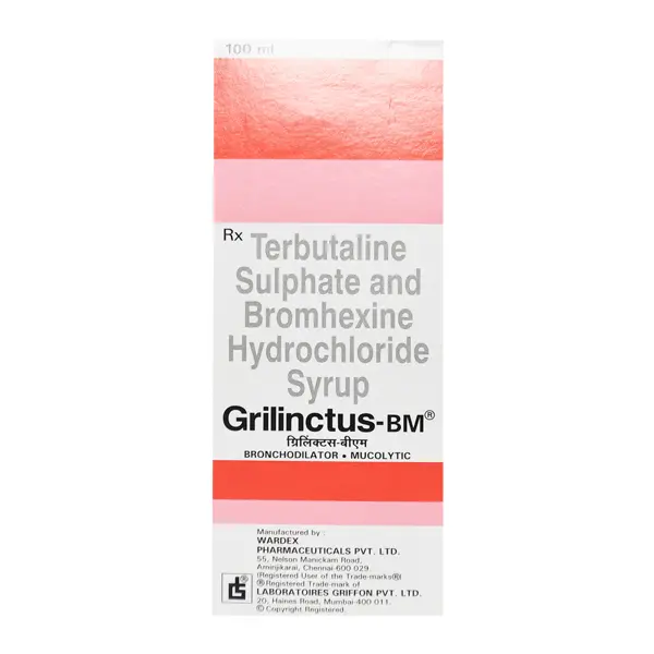 Grilinctus BM Syrup Terbutaline 2.5mg/5ml + Bromhexine 8mg/5ml