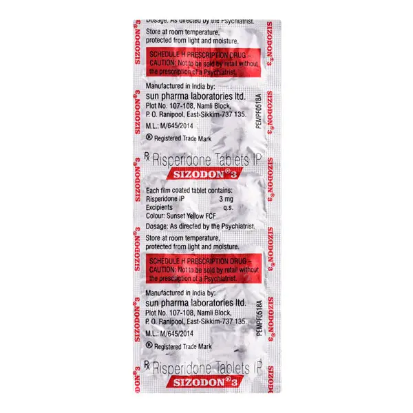 Sizodon 3mg Tablet 10s