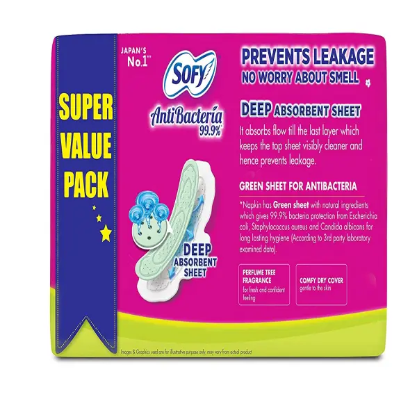Sofy Bodyfit Pads Anti Bacteria XL 54s