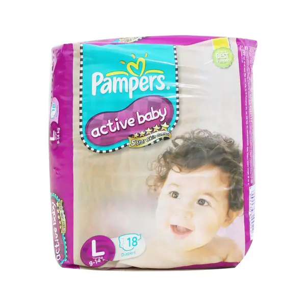 Pampers Active Baby Diapers L 18s