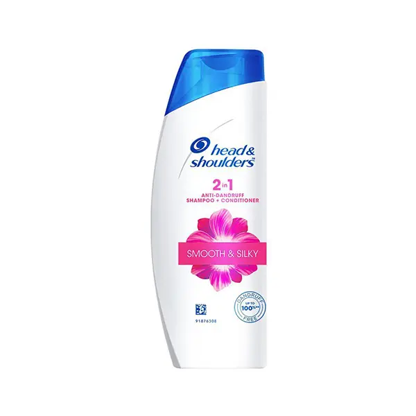 Head & Shoulders Shampoo & Conditioner 2 In1 Anti Dandruff Smooth & Silk 180ml