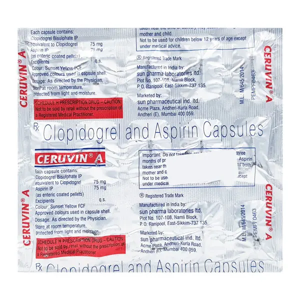 Ceruvin A 75mg Capsule 15s