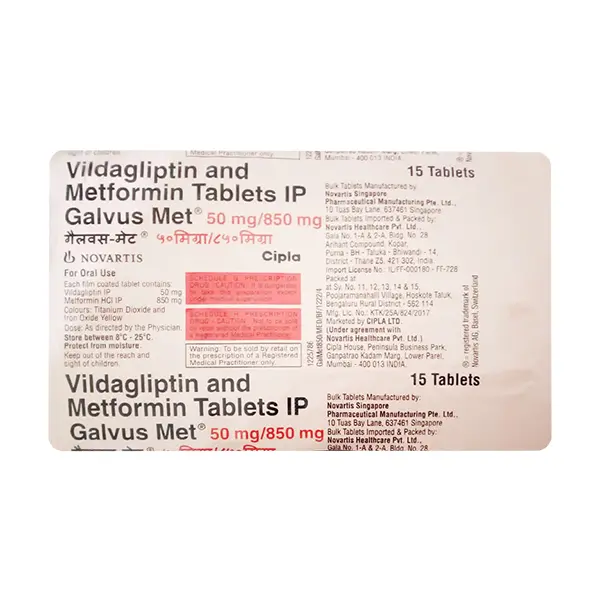 Galvusmet 50/850mg Tablet 15s