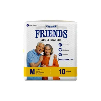 Friends Adult Diapers Medium 10s