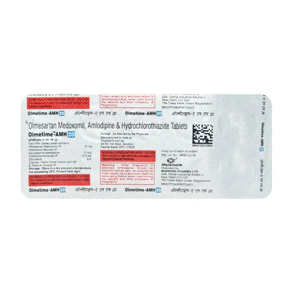 Olmetime Amh 20mg Tablet 10s