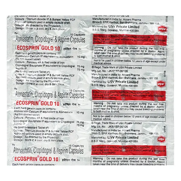Ecosprin Gold 10mg Capsule 15s