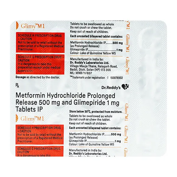 Glimy M 1mg Tablet