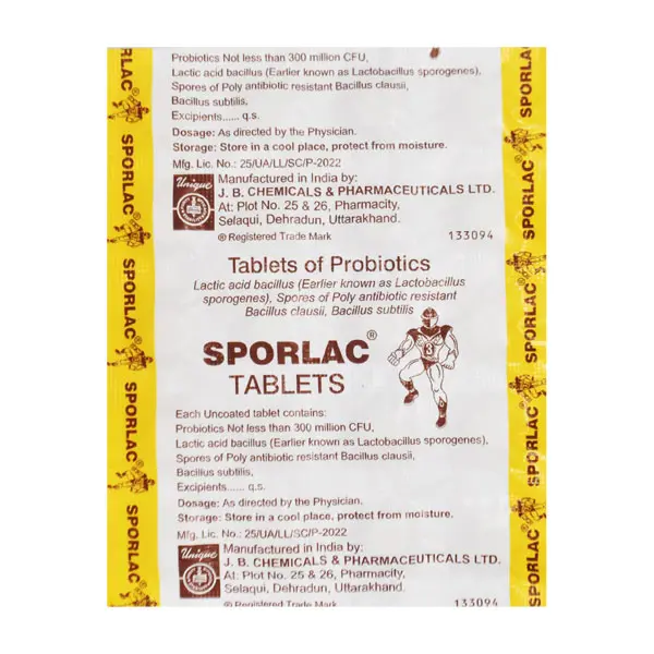 Sporlac Tablet 20s