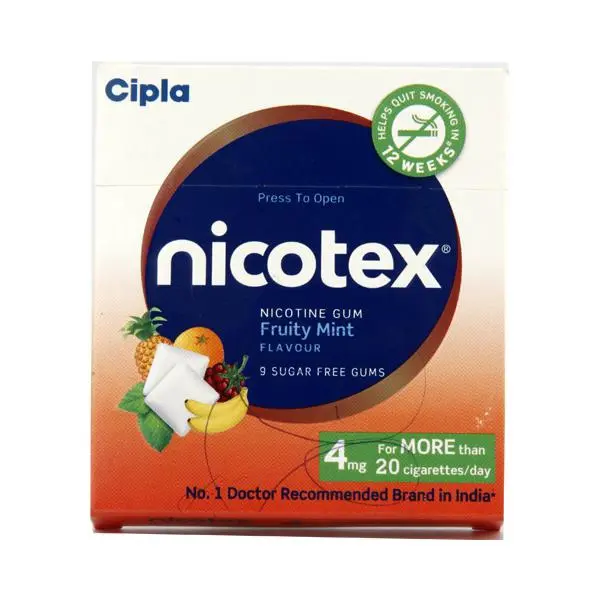 Nicotex Chewing Gum 4mg Fruity Mint 9s