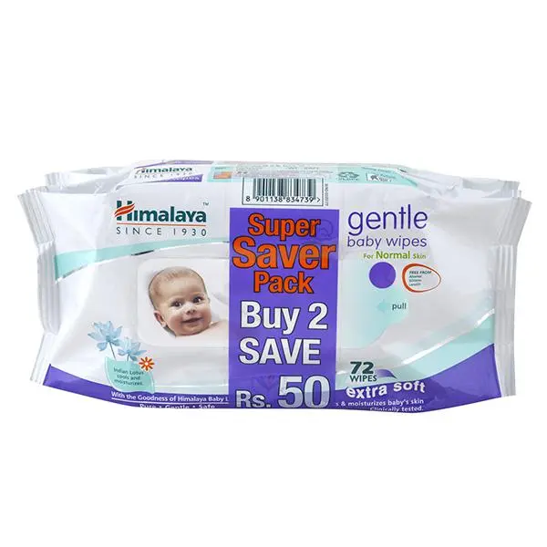 Himalaya Baby Wipes Gentle 72s